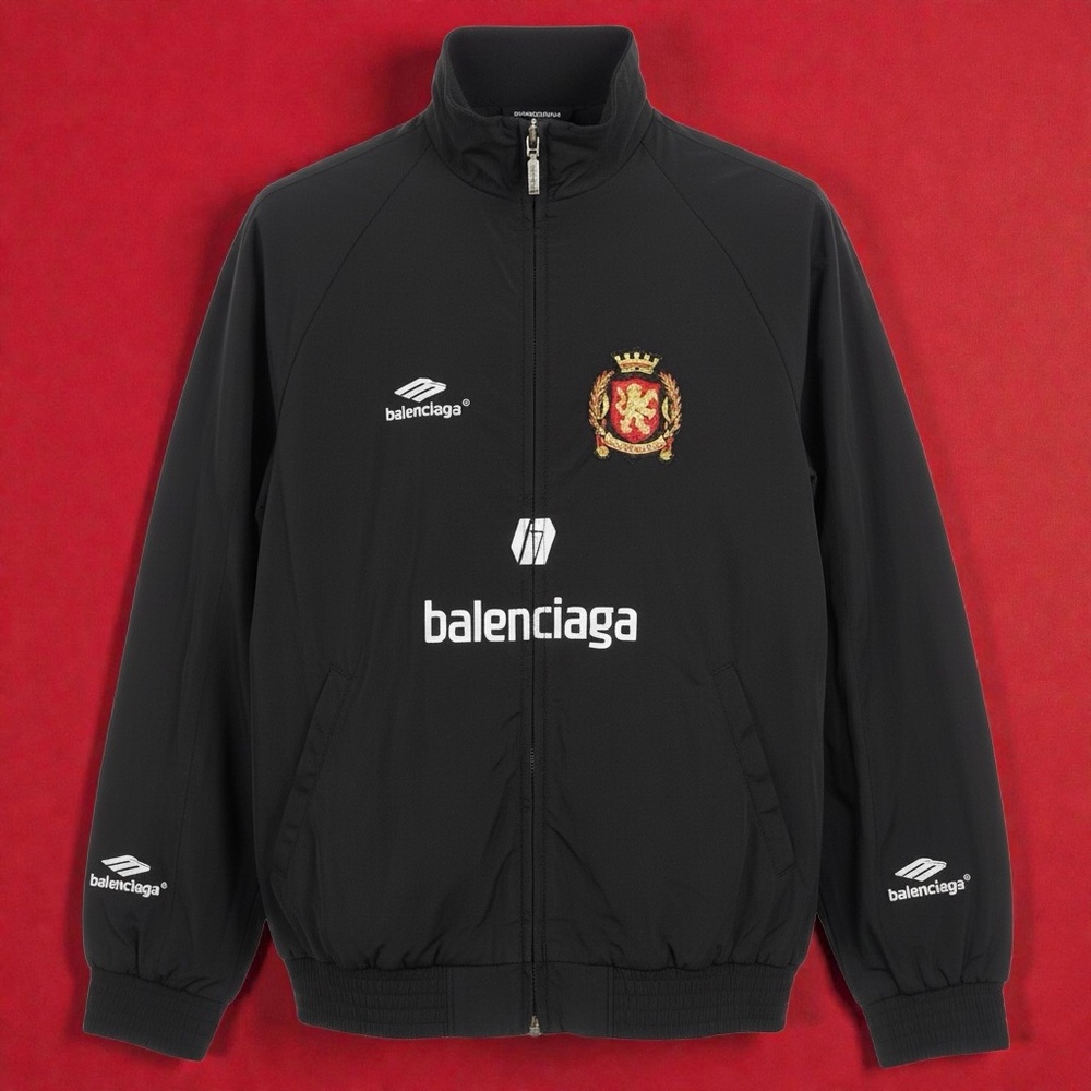 Balenciaga Black Paris Soccer Track Jacket